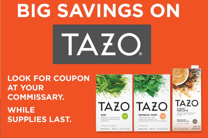 TAZO tea savings